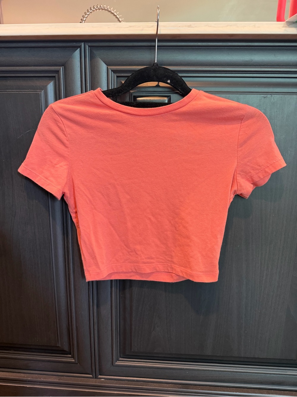 wild fable Coral Short Sleeve Crop Tee